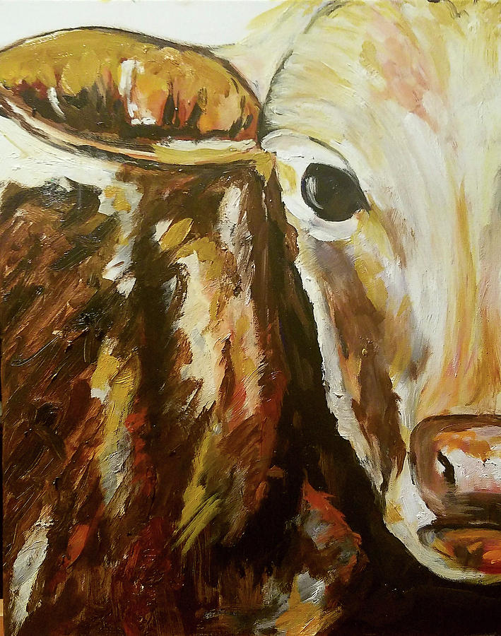 Royal Crest Cow Painting by Jennifer Wysocki - Pixels