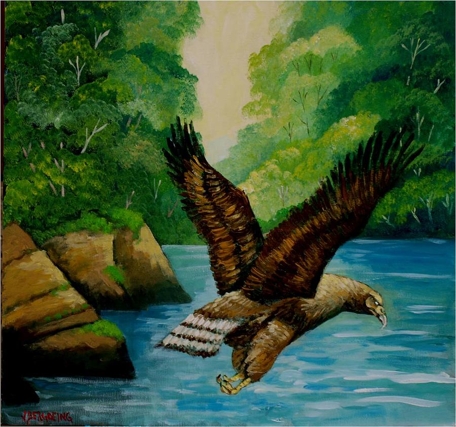 Royal Eagle Painting by Jean Pierre Bergoeing