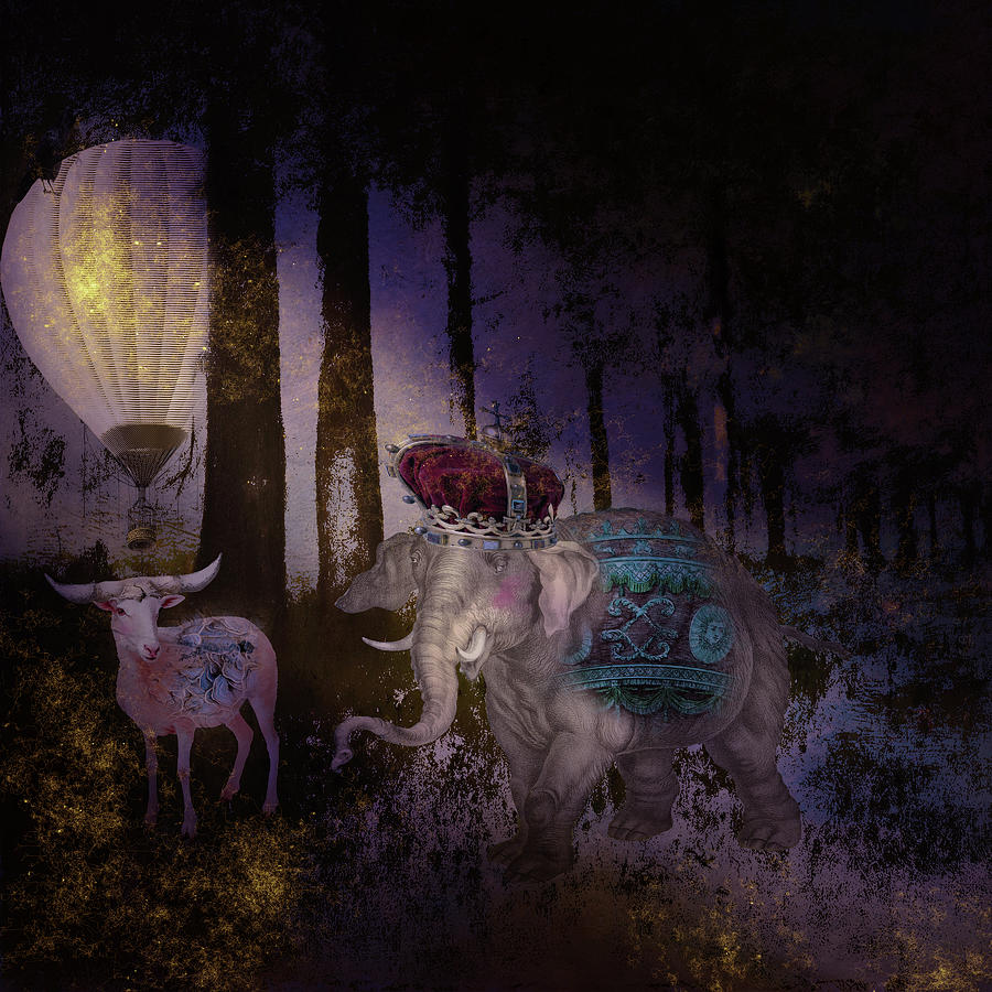 Royal Elephant Adventure Digital Art by Sue Masterson
