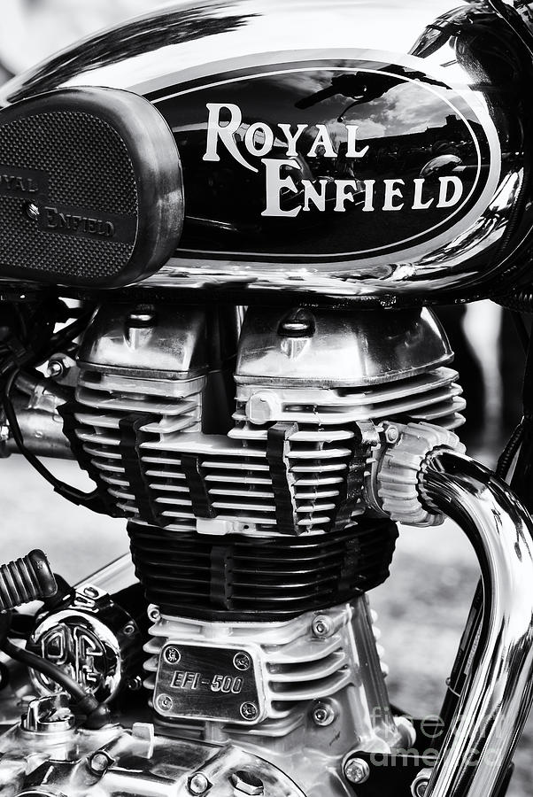 Royal Enfield Bullet 500 Monochrome Photograph by Tim Gainey