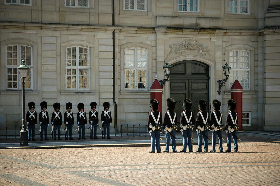 Royal Guards Amalienborg Palace Denmark Photograph by Mary Lee Dereske