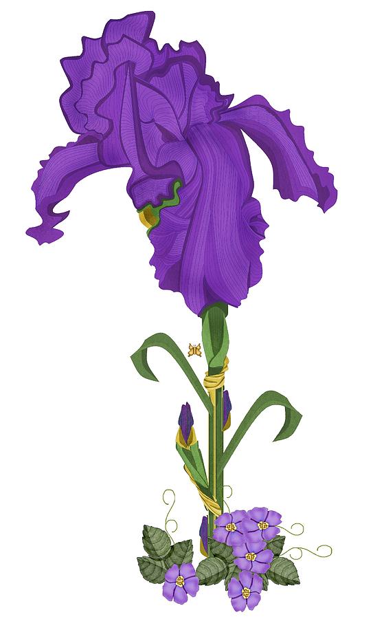 Royal Iris II Painting