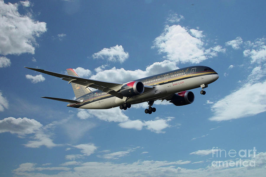 Royal Jordanian 787 JY-BAF Digital Art by Airpower Art