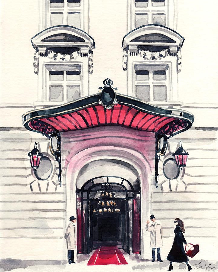 Architecture Painting - Royal Monceau Hotel Paris by Laura Row