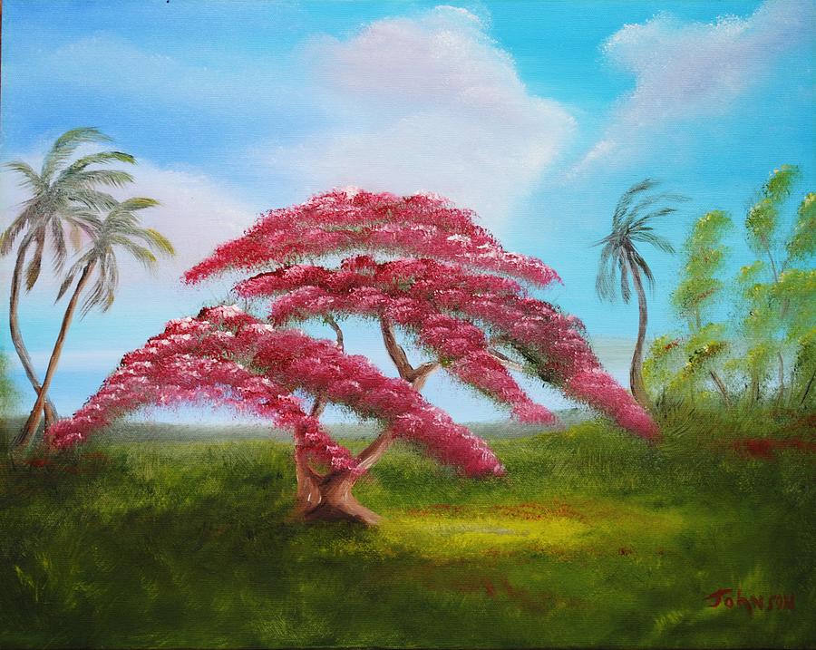 Royal Poinciana Tree Painting by John Johnson