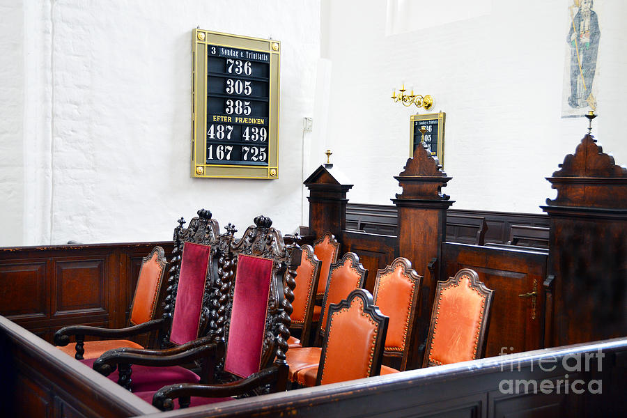 Royal Seating In Aarhus Cathedral Photograph