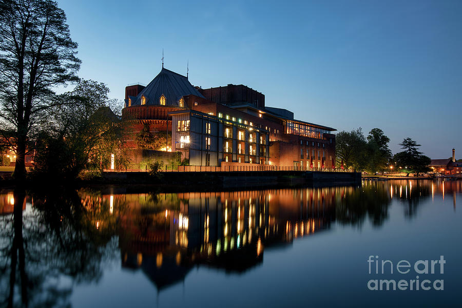 Royal Shakespeare Theatre Stratford Upon Avon at Dusk Photograph by Tim Gainey