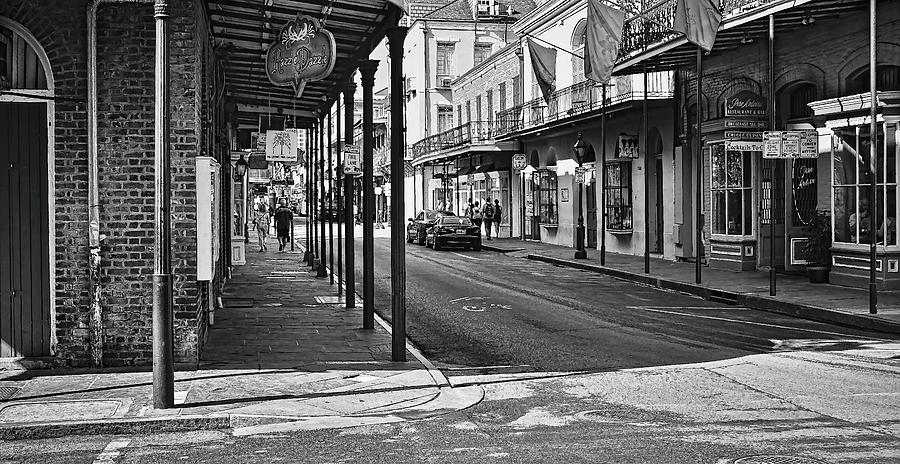 Royal Street - French Quarter - New Orleans - b/w Photograph by Greg Jackson