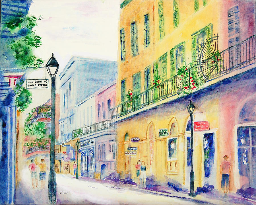 Royal Street, New Orleans Painting by Jerry Fair