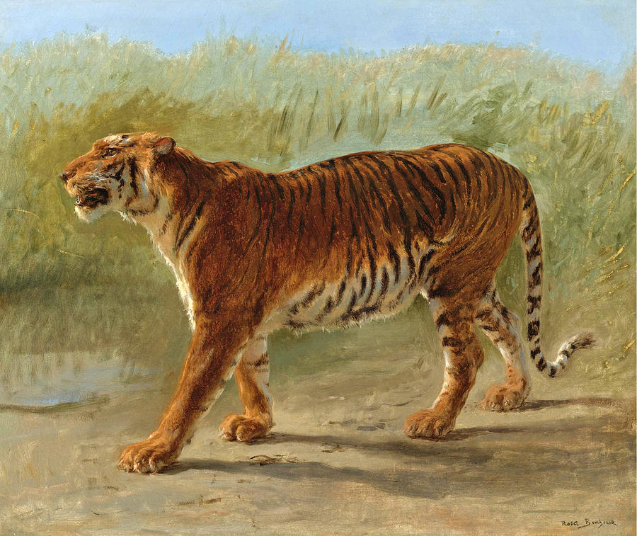 Royal Tiger Marching Painting by Rosa Bonheur