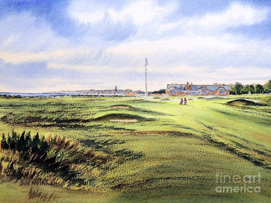 Golf Painting - Royal Troon Golf Course by Bill Holkham