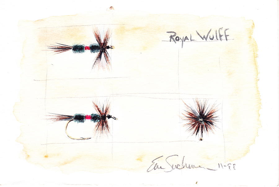 Royal Wulff Diagram Painting by Eric Suchman