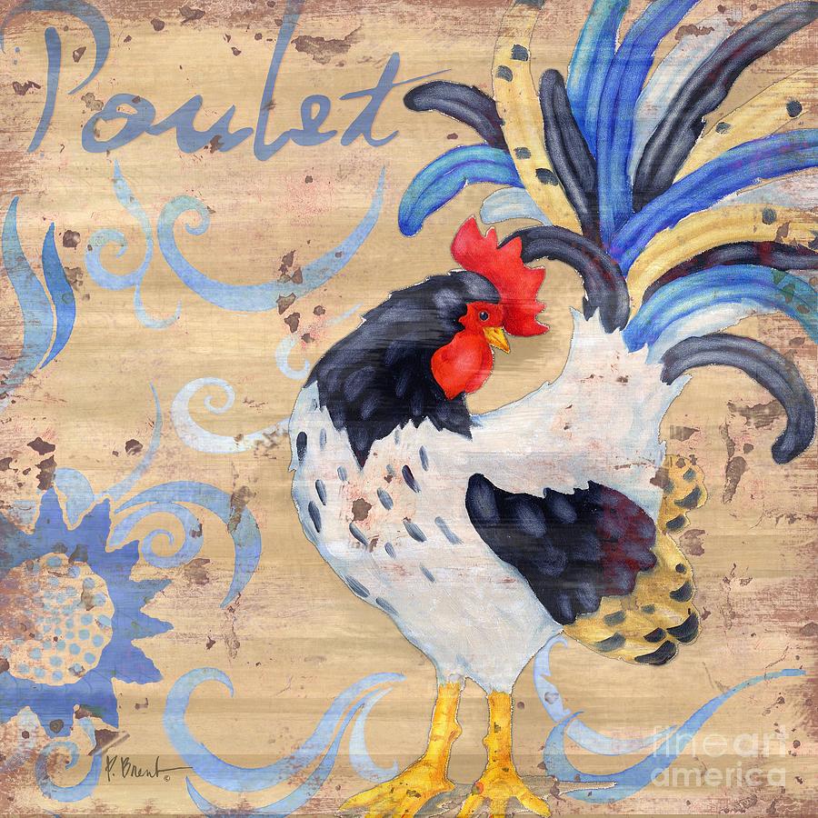 Rooster Painting - Royale Rooster IV by Paul Brent