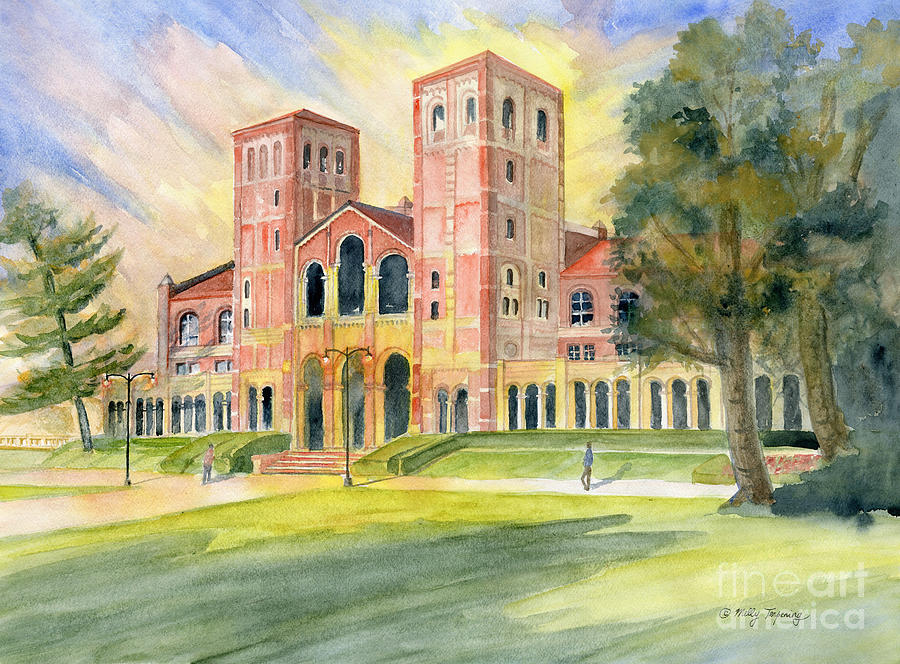 Royce Hall UCLA Painting by Melly Terpening