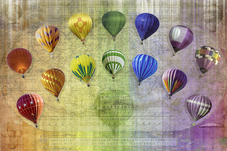 ROYGBIV Balloons Digital Art by Melinda Ledsome