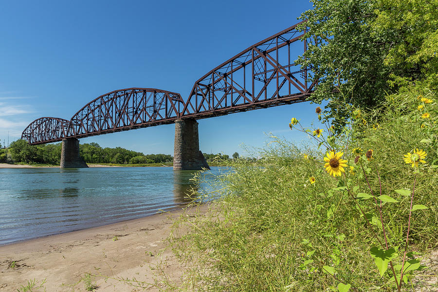 Transportation Photograph - RR Missouri River High Bridge 2 by John Brueske