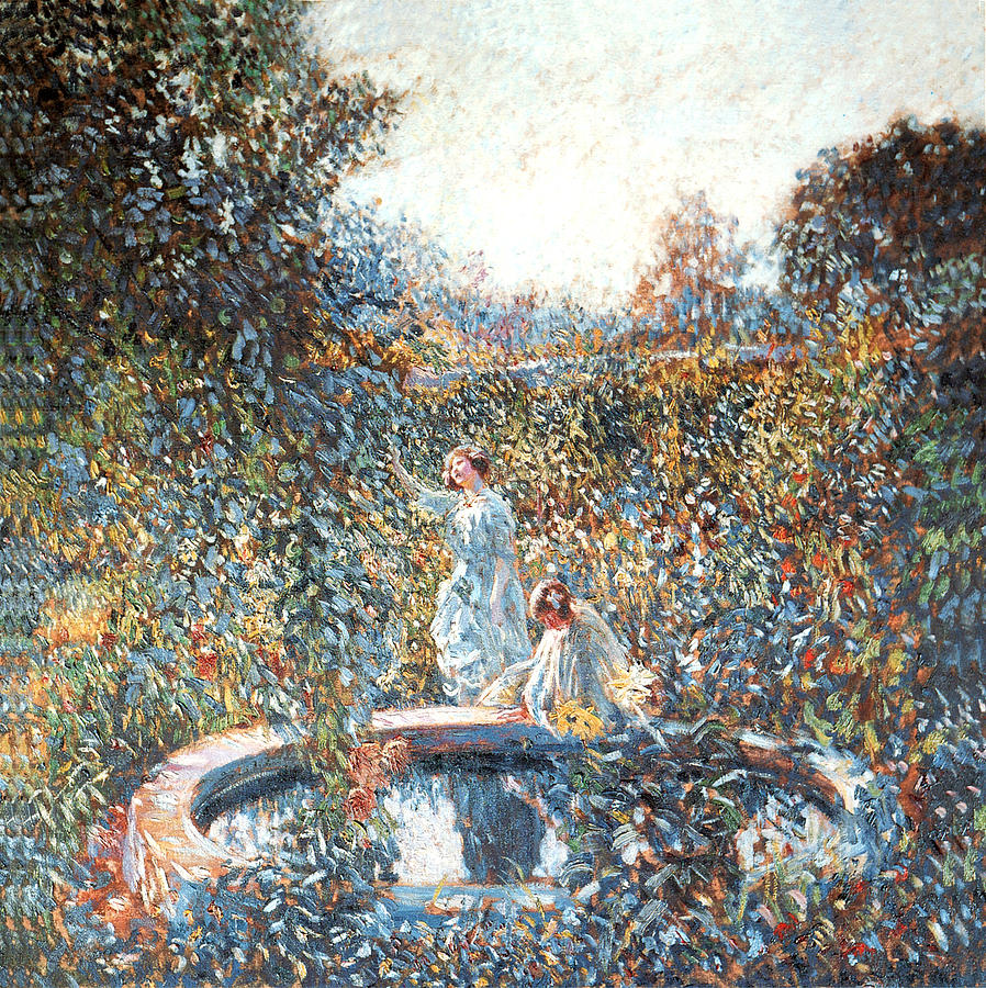 The Blue Garden Photograph by Frederick Frieseke