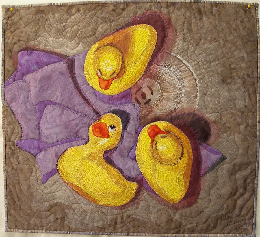 Rubber Duckies Mixed Media by Diane  DiMaria