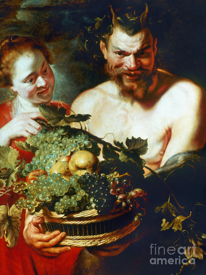 Rubens: Faun And Nymph Painting by Granger | Pixels