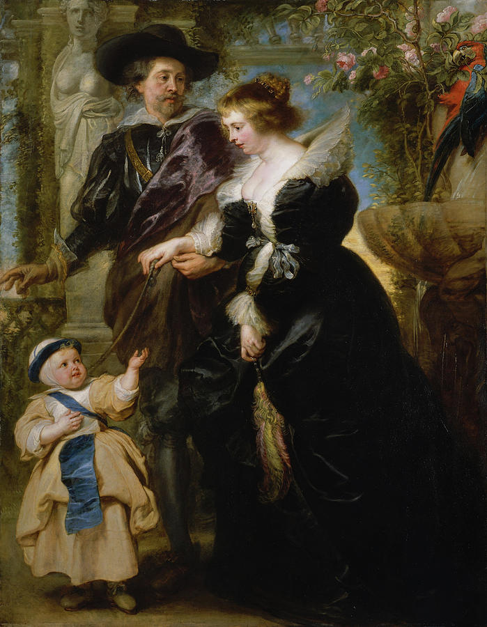 Rubens His Wife Helena Fourment And Their Son Frans #6 Painting by Peter Paul Rubens