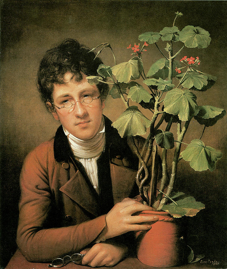 Rubens Peale with a Geranium Photograph by Charles Willson Peale