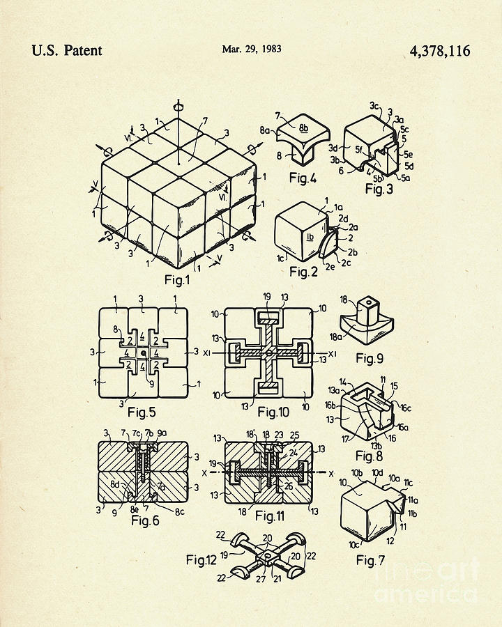 Rubik Cube-1983 Painting by Pablo Romero