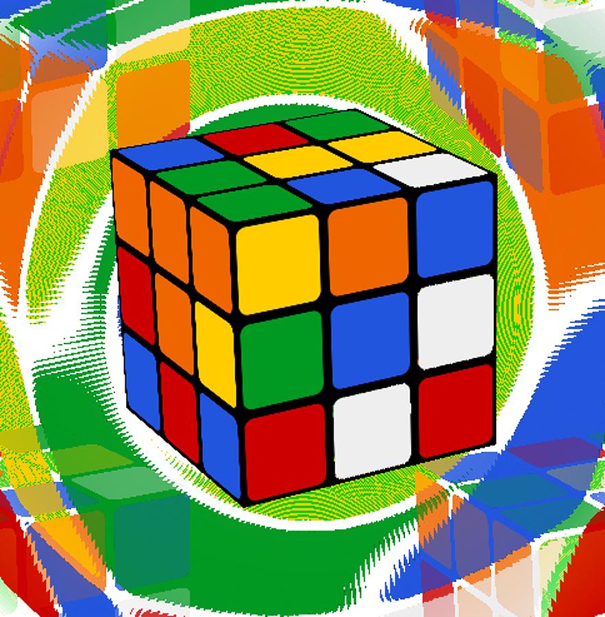Rubiks Cube 2 Digital Art by Chris Butler