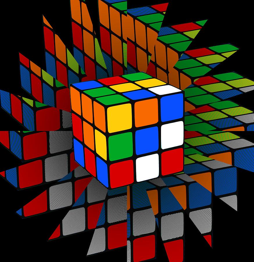 Rubik S Cube Digital Art By Chris Butler