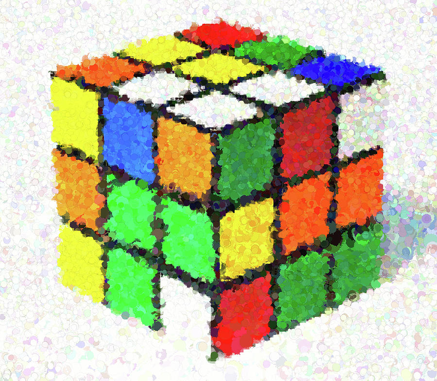 Rubik S Cube Painting Rubiks By Dan Sproul