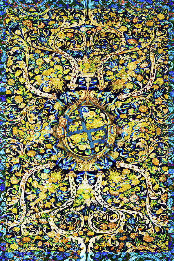 Rubino Floral Carpet Mixed Media