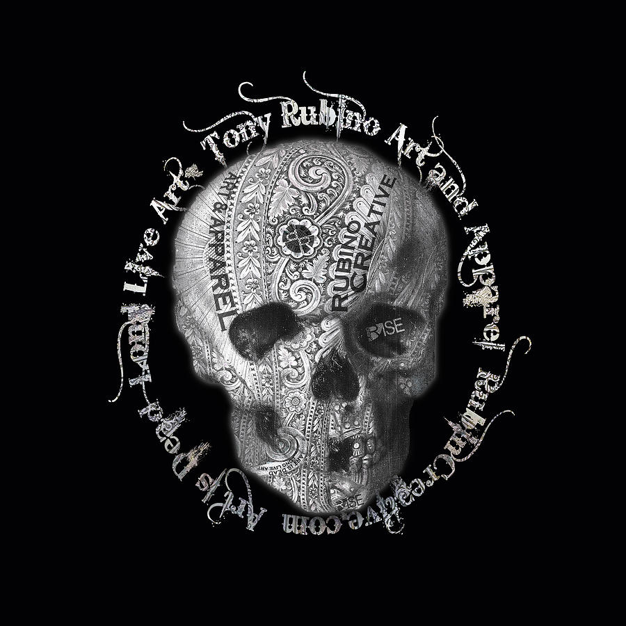 Rubino Metal Skull Mixed Media by Tony Rubino