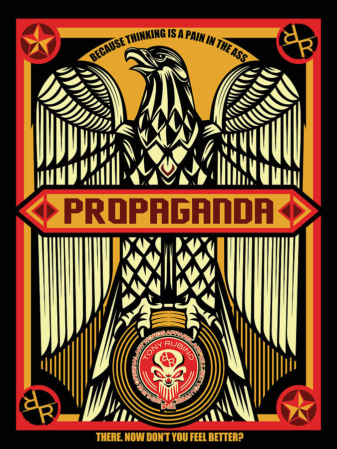 Rubino Red Propaganda Painting by Tony Rubino