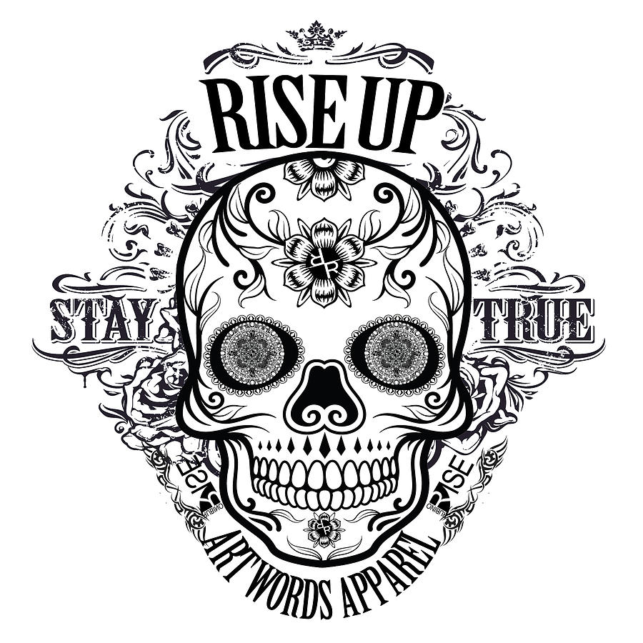 Rubino Rise Up Skull Painting by Tony Rubino