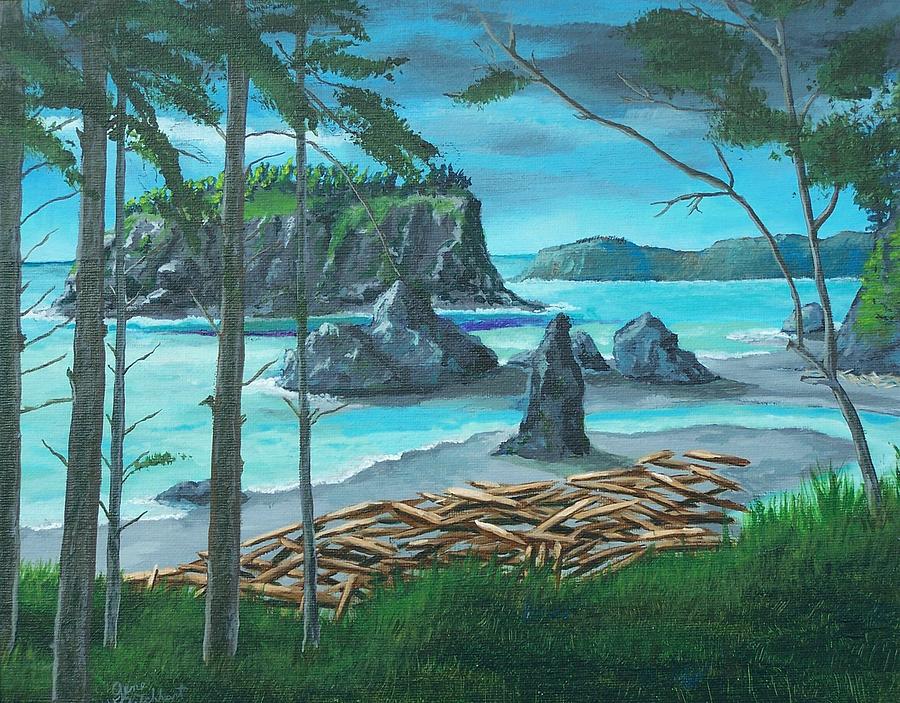 Ruby Beach Painting by Gene Ritchhart