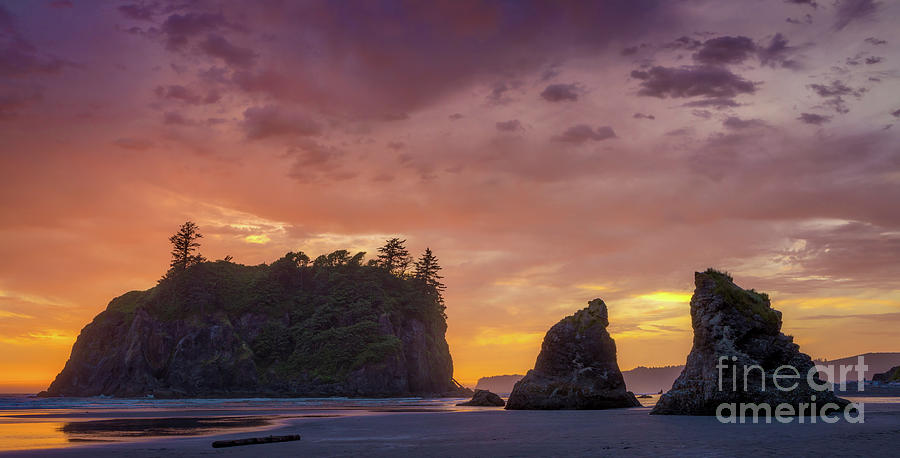 Ruby Beach Glorious Sunset Photograph by Jerry Fornarotto
