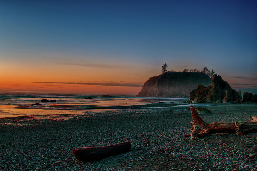 Ruby Beach Sunset Photograph by Mary Jo Allen