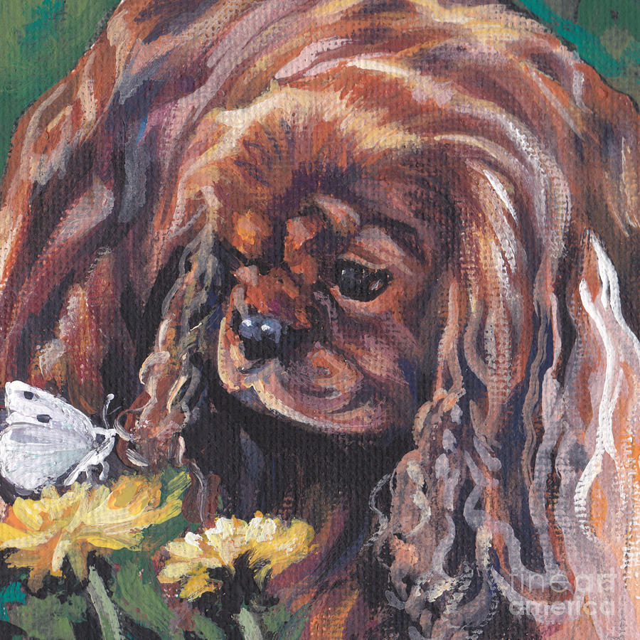 Dog Painting - Ruby Cavalier King Charles Spaniel by Lee Ann Shepard