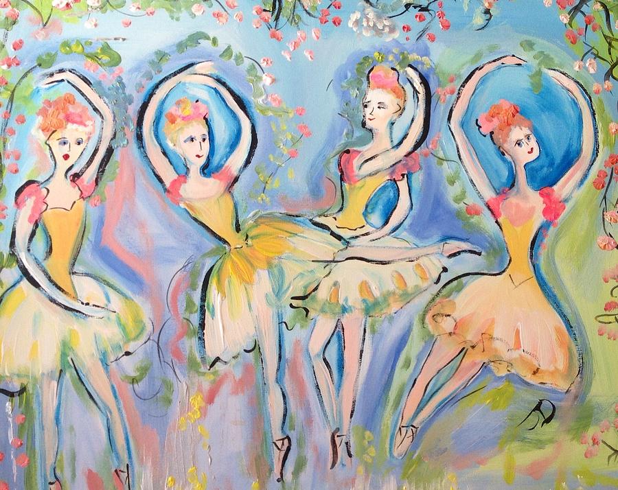 Ruby Quartette Painting by Judith Desrosiers