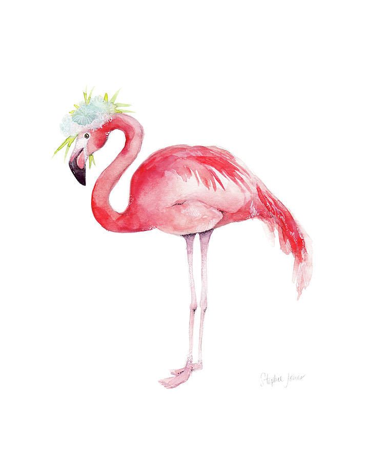 Flamingo Painting - Ruby Rose by Stephie Jones
