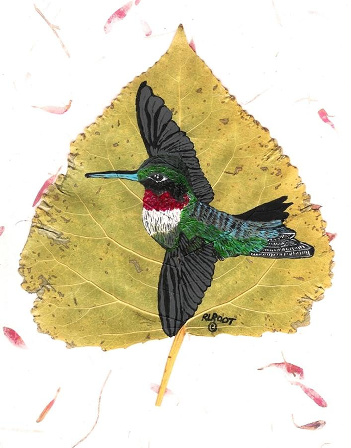 Ruby Throat-ed Hummingbird Painting by Ralph Root
