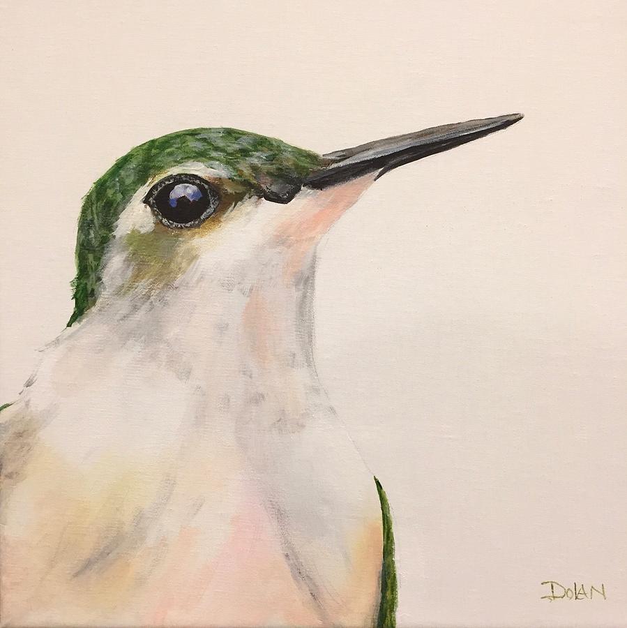 Ruby Throated Hummingbird Painting by Pat Dolan