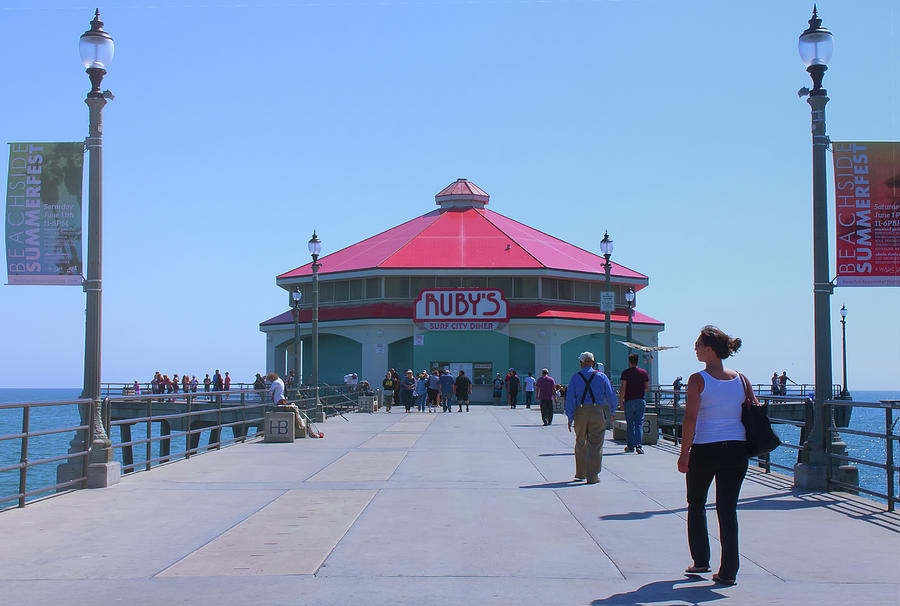 Rubys Diner - Huntington Beach Pier California Photograph by Ram Vasudev
