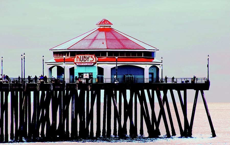 Rubys Diner Huntington Beach Pier Photograph by Carol Tsiatsios