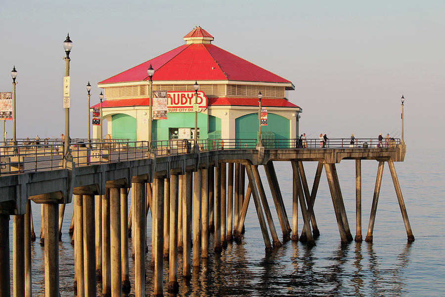 Rubys on Huntington Beach Pier Photograph by Art Block Collections