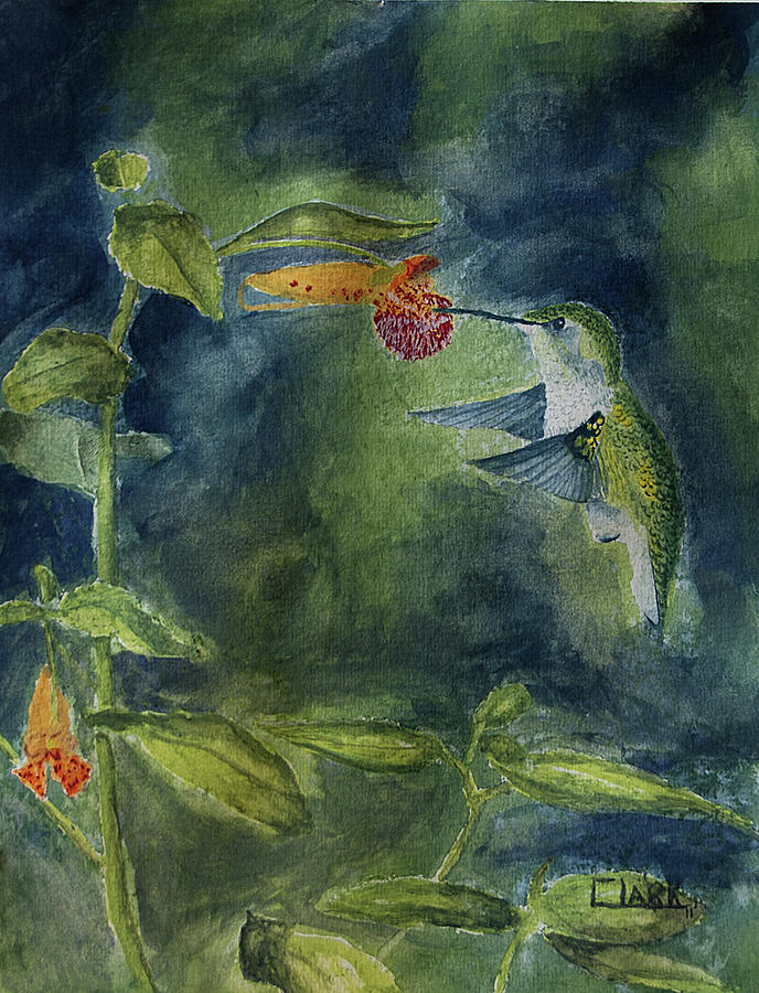 Rubythroated Hummingbird Painting by Wade Clark