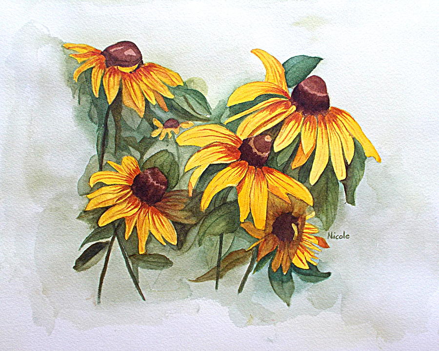 Summer Painting - Rudbeckia by Nicole Curreri