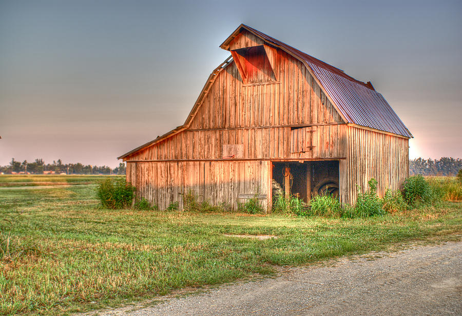 Barn Photograph - Ruddish Barn at Dawn by Douglas Barnett