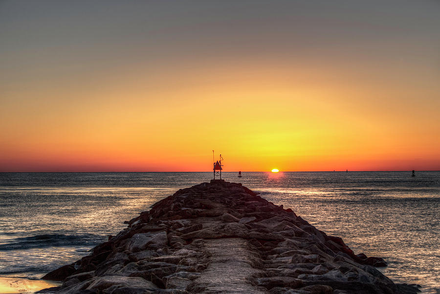 Sunset Photograph - Rudee Inlet Jetty by Pete Federico Sunset Photograph - Rudee Inlet Jetty by Pete Federico