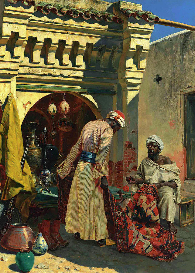 Rudolf Ernst The Rug Merchant 1888 Photograph by Munir Alawi