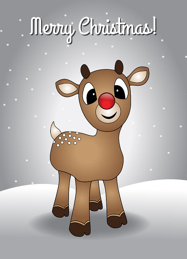 Rudolph Christmas Greeting Card